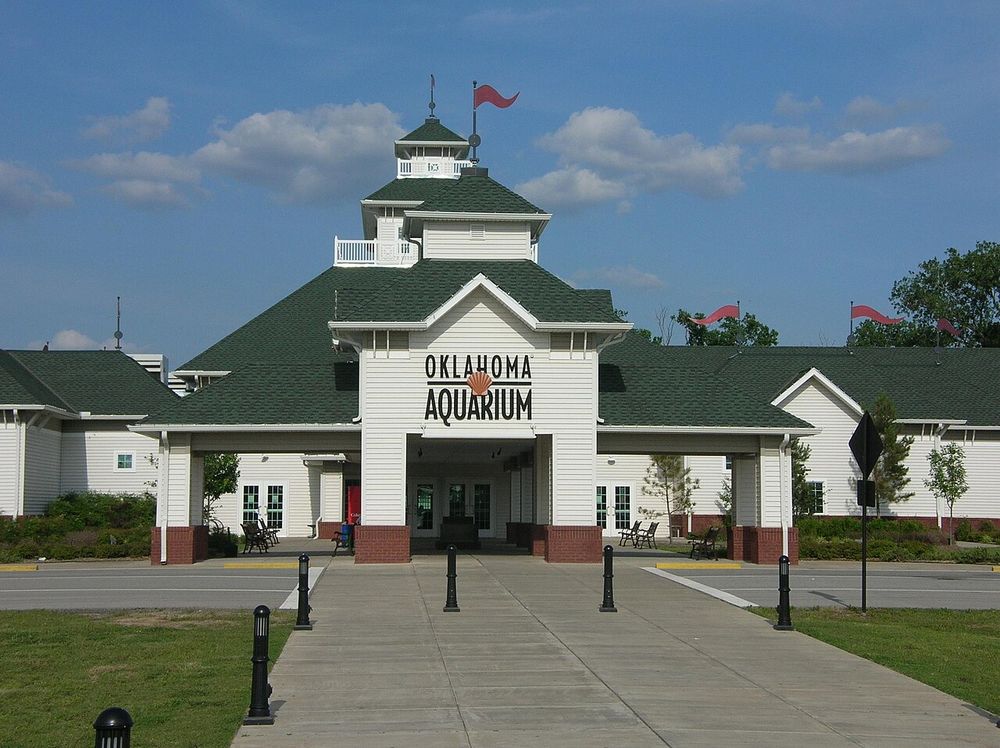 The Oklahoma Aquarium entrance in Jenks, Oklahoma