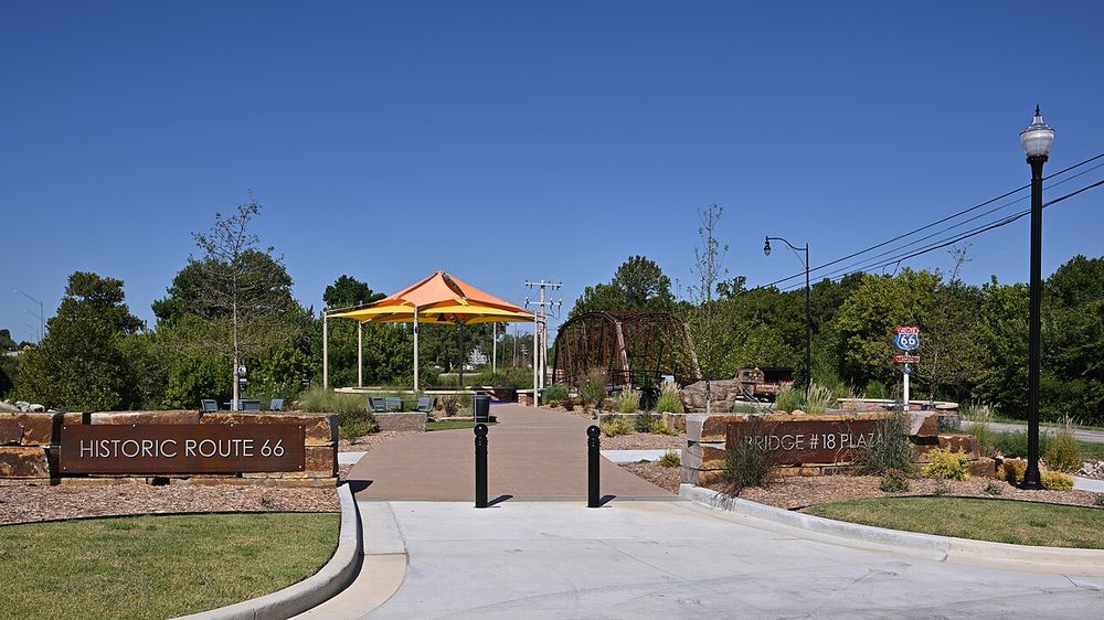 Historic Route 66 Bridge 18 Plaza in Sapulpa, Oklahoma